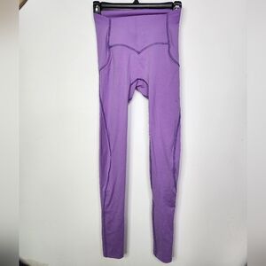 Purple High-Waisted Leggings, Full Length, Small